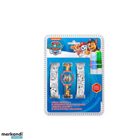 Paw Patrol Digital Clock with Interchangeable Straps to Color - Germany ...