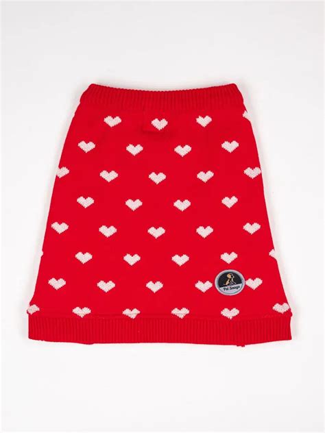Red Heart Dog Sweater Suitable For Dogs And Cat – HankPets | HANK