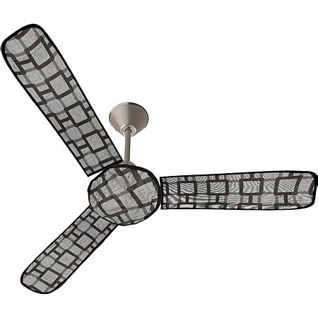 Kuber Industries PVC Square Print Dust Proof Three Blade Ceiling Fan ...