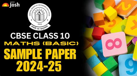 CBSE Class 10 Maths (Basic) Sample Paper 2025: Download Model Question ...