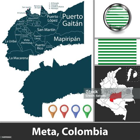 Meta Department Colombia Stock Illustration - Download Image Now - Meta Department ...
