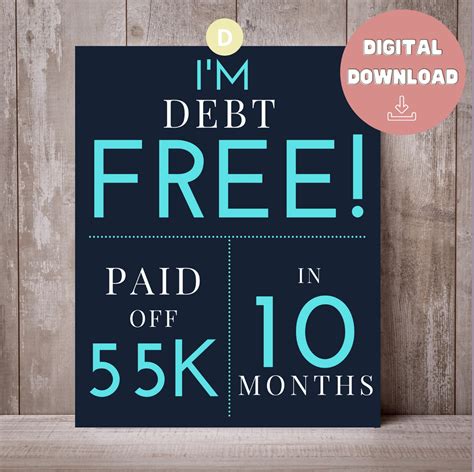 Debt Free Sign 的图像结果