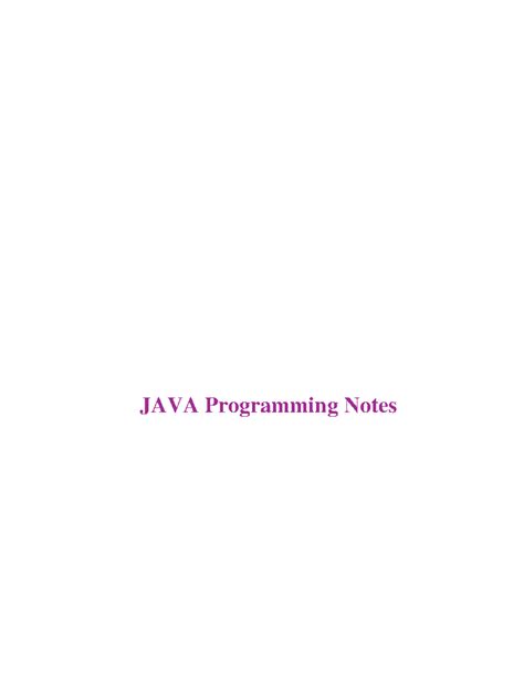 Image result for Java Programming Notes PImage