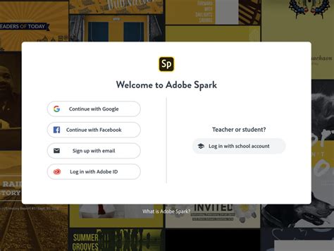 Image result for Adobe Spark Student Sign In
