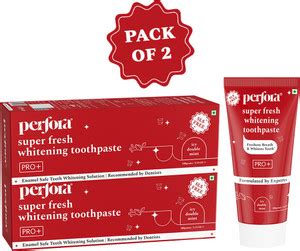 Perfora Super Fresh Teeth Whitening & Active Freshness Toothpaste, SLS ...