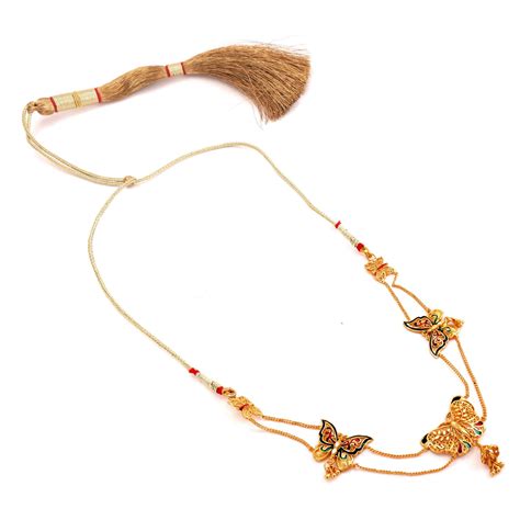 Butterfly (Minakari) Chain Necklace Set