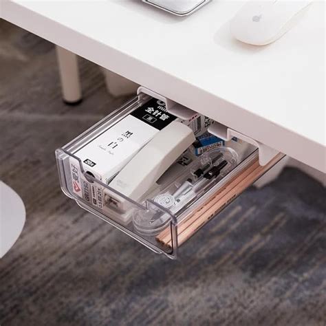 oddpod™ Under Desk Hidden Plastic Drawer Organizer/Sliding Self ...