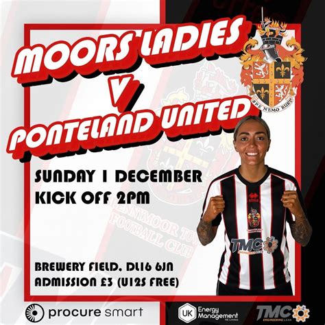 Moors Ladies vs Ponteland United Women, The Brewery Field, Spennymoor ...