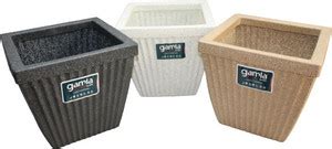 Gamla By GTC ROTO Moulding SPARK SQUARE Planter (14inch) MARBLE WHITE ...