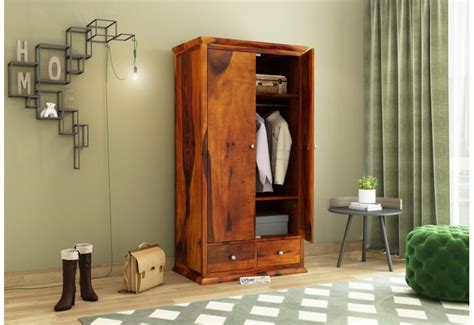 Buy Atrion 2 Door Multi Utility Wardrobe (Teak Finish) Online in India ...