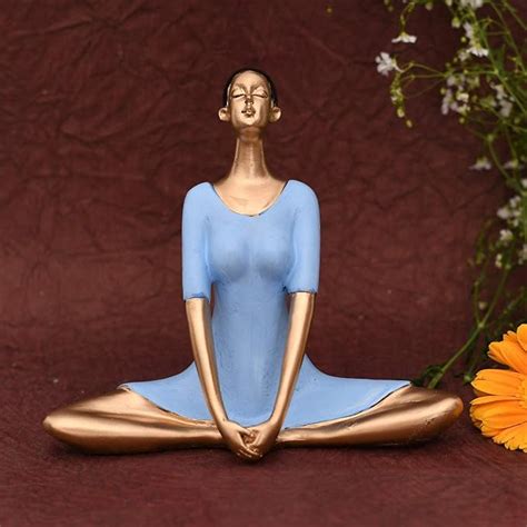 Buy BLESSING DECOR Resin Yoga Lady Statue Sculptures Showpieces ...