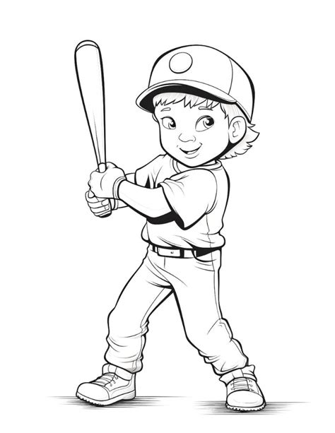Baseball Coloring Pages 的图像结果