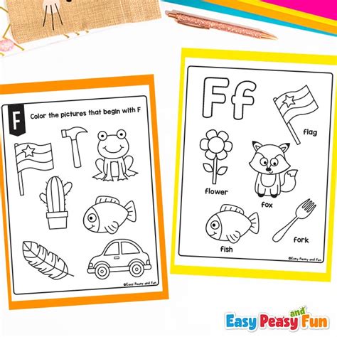 Letter F Worksheets for Preschool and Kindergarten - Easy Peasy and Fun