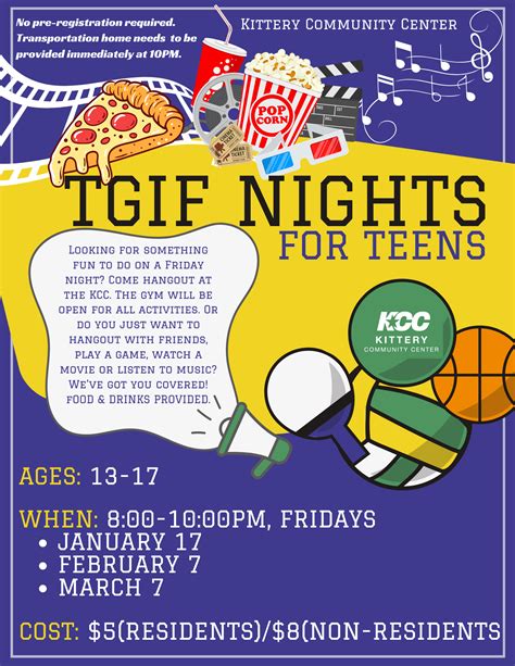 TGIF Nights for Teens | Kittery Community Center
