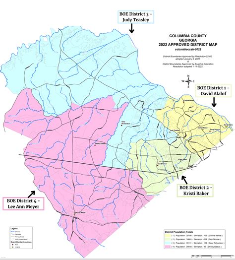 District Representative Map – Board of Education – Columbia County Schools