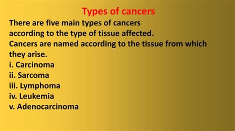 Types of Cancer Names 的图像结果