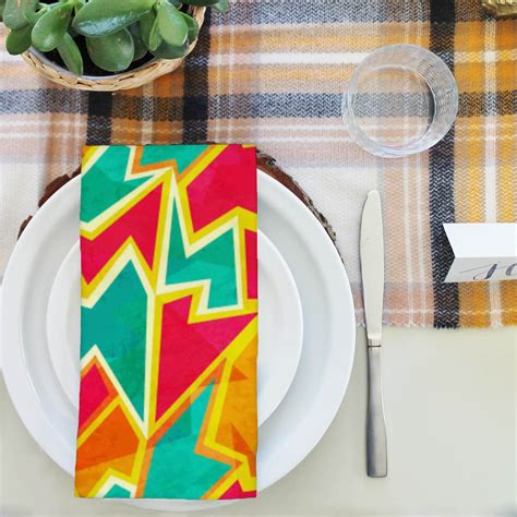 Buy Artzfolio Museum Grade Canvas Bright Mosaic 4 Piece Table Napkin ...