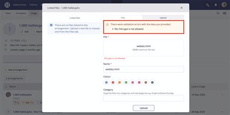 File upload - Allow List - ChurchSuite Support Articles