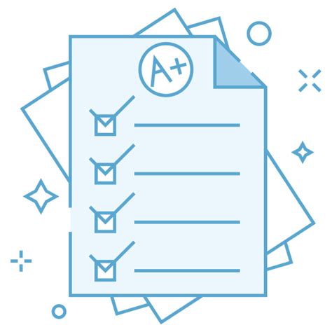 Exam results - Free education icons