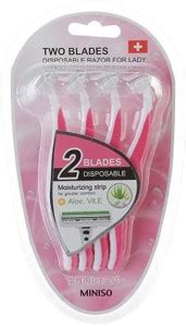MINISO Mermaid Two Blades Disposable Razor for Lady 4 Pack, Men & Women ...