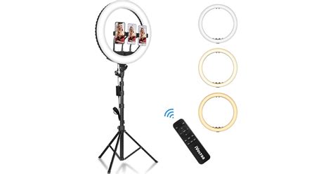 iVoltaa 18 inches Light with Tripod Ring Flash (White, Black)