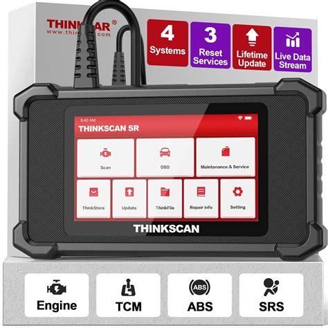 THINKCAR OBD2 Scanner, 2022 ThinkScan SR4 Diagnostic Tool, Code Reader ...