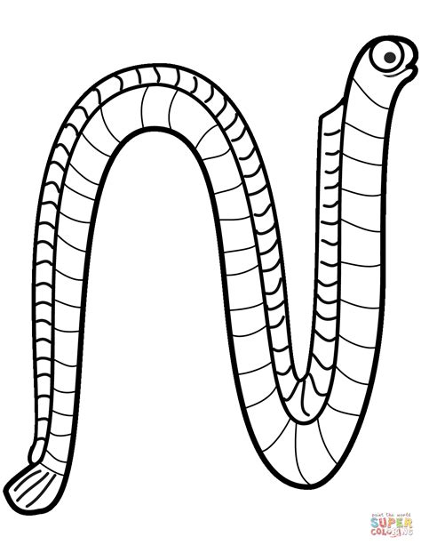 Sand Worm Coloring Page