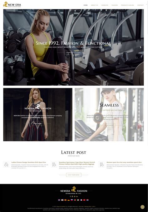 欧美外贸服饰服装类企业网站模板
