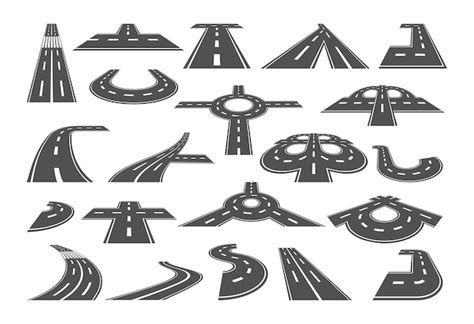 Street road curve car way highway creator parts bend high hill asphalt ...