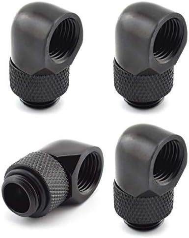 SDTC Tech 4-Pack G1/4" Male to Female Extender Connector 90° Rotary ...