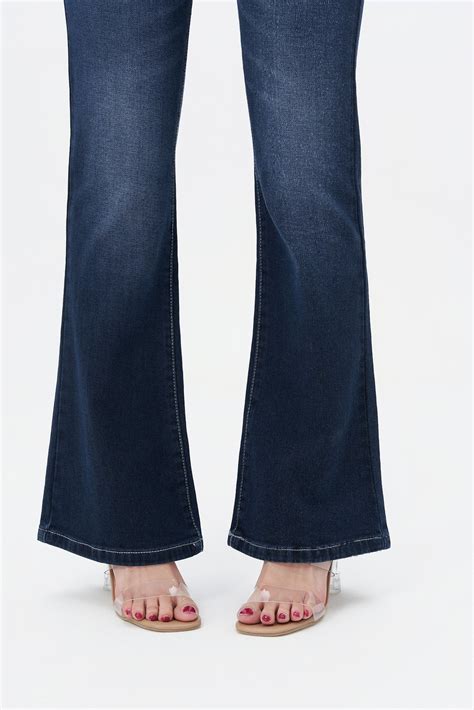 Deep Blue Flare Bootcut Jeans – Offduty India