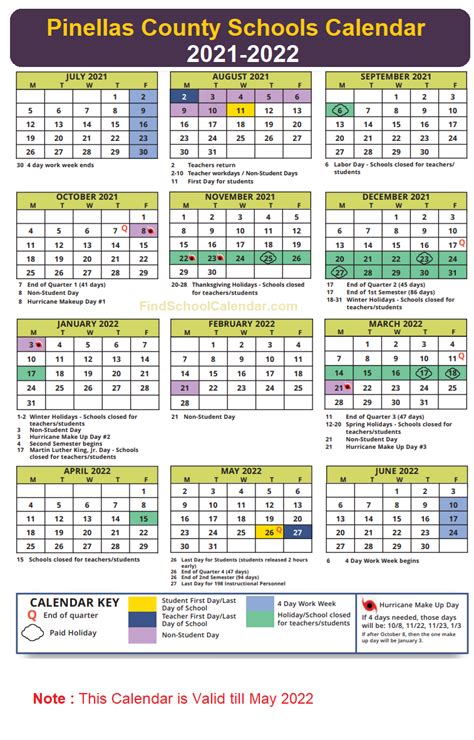 Pinellas County School Calendar 2022 2023 - Schoolcalendars.net