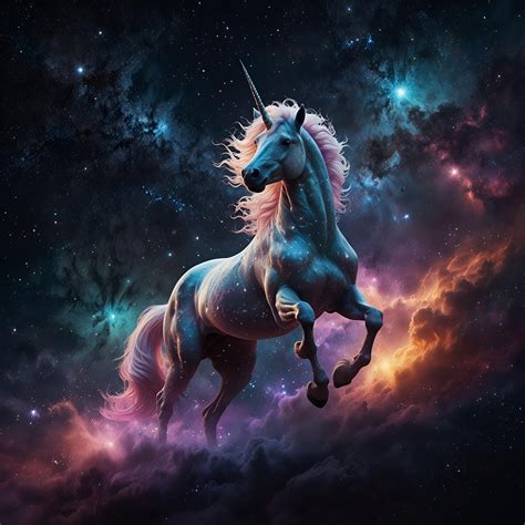 Download Ai Generated, Unicorn, Space. Royalty-Free Stock Illustration ...