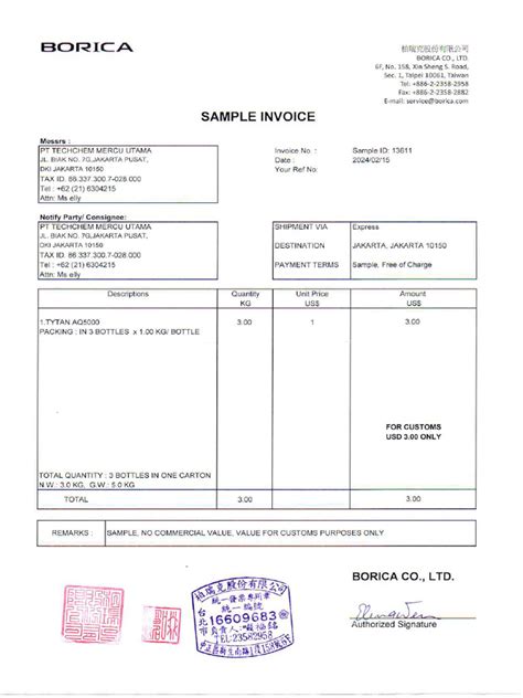 Invoice - Sample | PDF