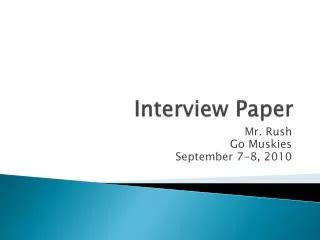 Image result for Interview Paper Example APA