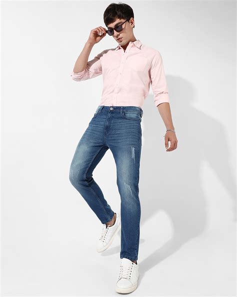 How To Style Blue Jeans With Matching Shirts