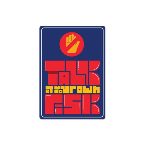 Talk At Your Own Riski! Savage Laptop sticker – The Gareeb Store