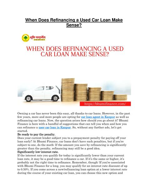 PPT - When Does Refinancing a Used Car Loan Make Sense PowerPoint Presentation - ID:11924935
