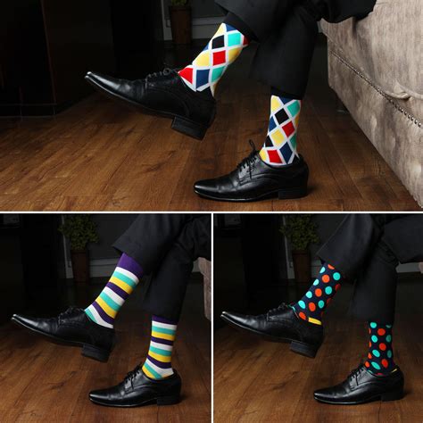 Men's Jazzy Multi color Bold Socks - Pack of 3 – BONJOUR