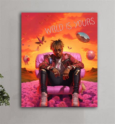Juice Wrld Fan Art Canvas Picture Rapper Wall Art Wrld is - Etsy
