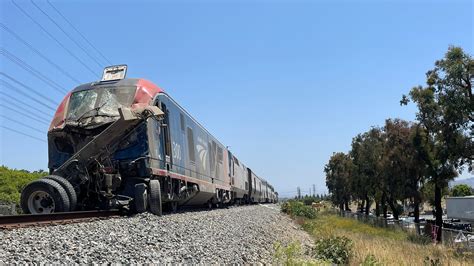 Amtrak train derails in Moorpark after collision with county truck