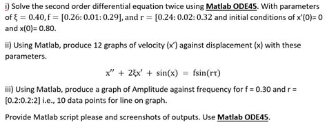 Using Ode45 MATLAB 的图像结果