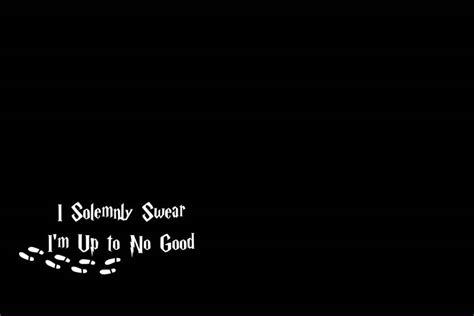 I Solemnly Swear Footsteps Black Background Paper Print - Movies ...