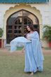 Sky Blue Color Elegance Premium Designer Readymade Gown with