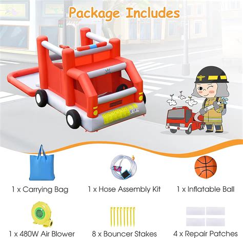 BOUNTECH Inflatable Water Bounce House, Fire Truck India | Ubuy