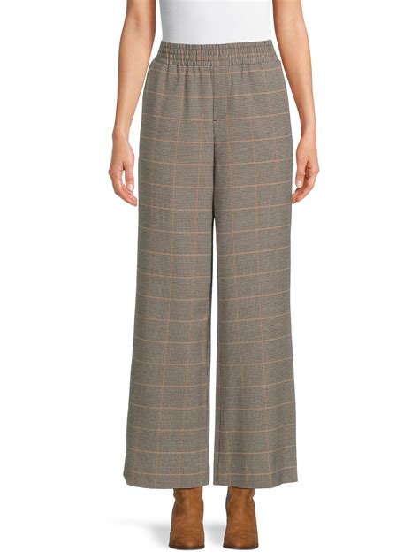 Time and Tru Women's Petite Wide Leg Pants, 28" Inseam for Petite ...