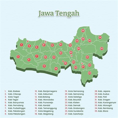 Premium Vector | Central java map template for vector assets