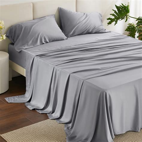 Bedsure Queen Sheets, Rayon Derived from Bamboo, Queen Cooling Sheet ...