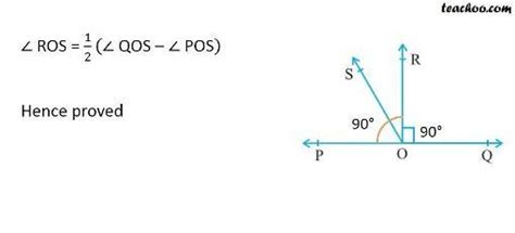 19. In Fig. 8.48, POQ is a line. Ray OR is perpendicular to line PQ. OS ...