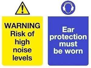 PVC Waterproof Sticker |Warning Risk of high Noise Levels Ear ...